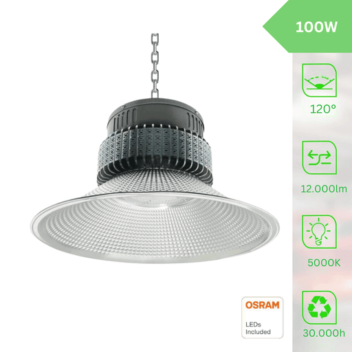 Lampa LED Industriala Cool, 100W 12000 lm, IP44 - ledia.roLampi suspendate