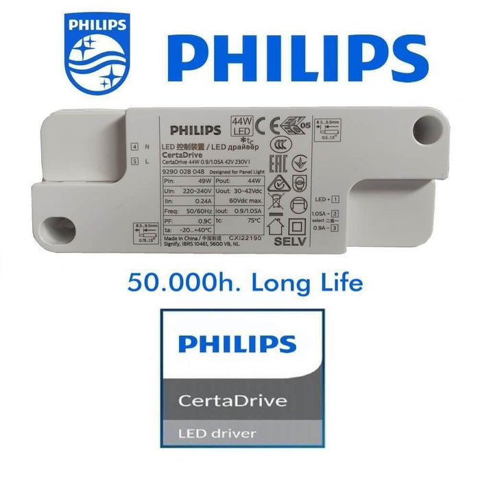 Panou LED Philips 44W - UGR17 - CRI+92, 62x62 cm, 10 bucati - ledia.roPatrate