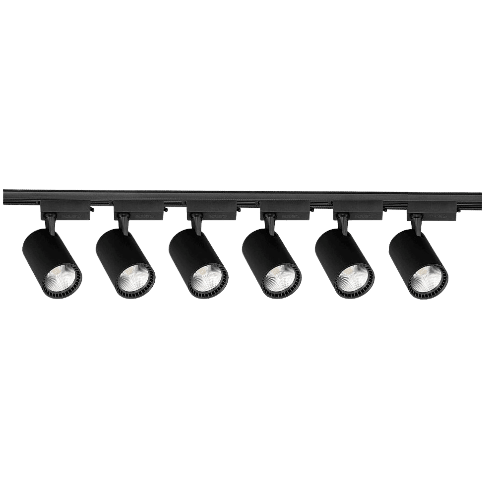 Set sina neagra 2 metri cu 6 spoturi LED COB 30w - Ledia.roMahazin