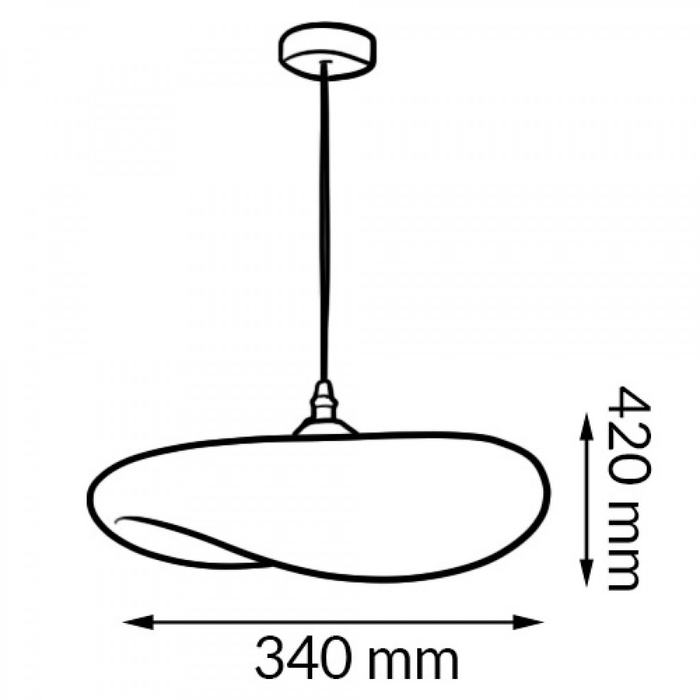 Lampă Suspendată din Ratan Ohana, E27, Design Boho Modern, Ø34 cm