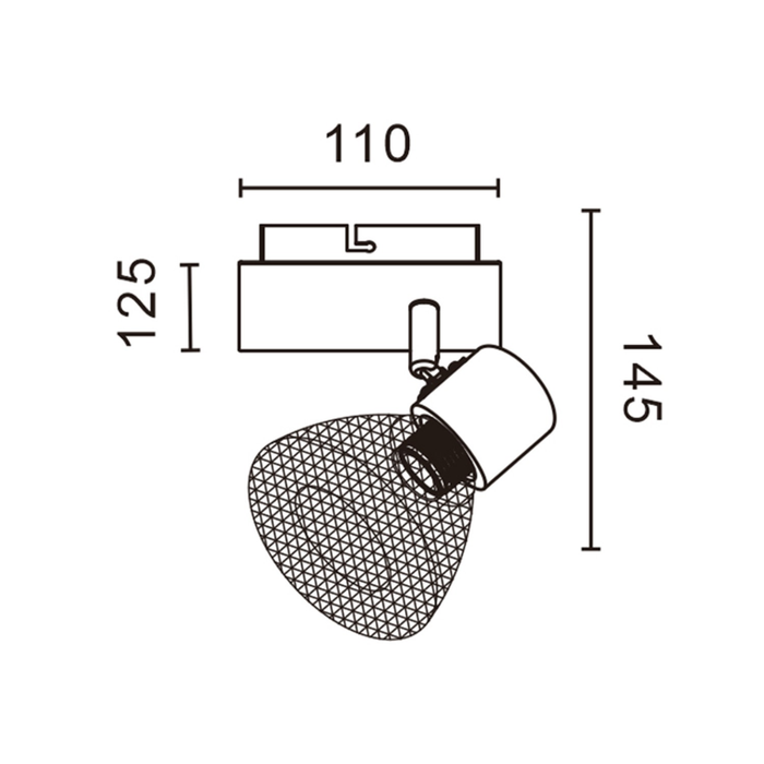 Aplica neagră cu detaliu lemn şi abajur metalic