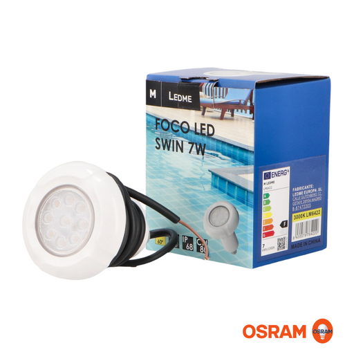 Proiector LED subacvatic de 7W, lumină direcționată la 60°, IP68