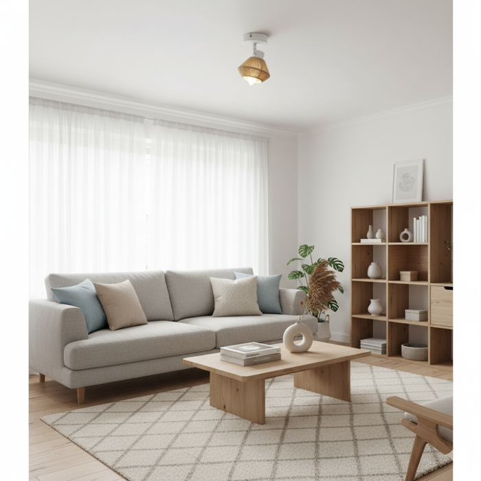 Corp iluminat vintage-modern cu sfoară
