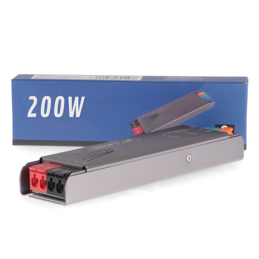 Alimentator LED 200W, carcasă interioară IP20, ideal pentru benzi LED 12v, ledia.ro
