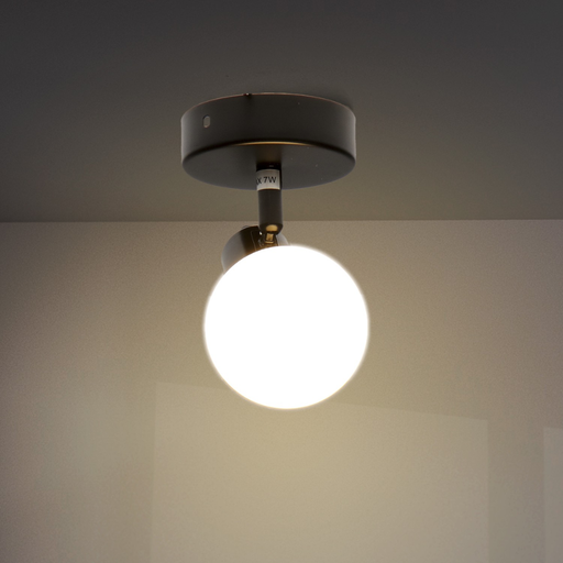 Aplica IP44 cu glob opal montată pe tavan