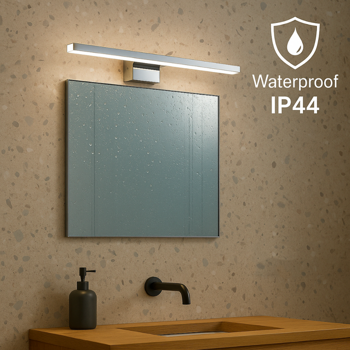 aplica LED pentru baie modernă cromată
