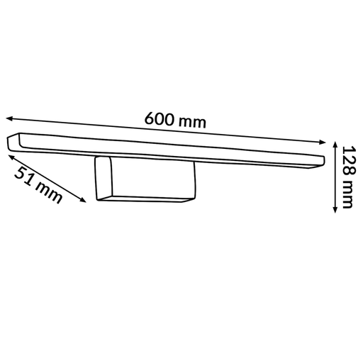 aplica LED pentru oglindă 12W IP44
