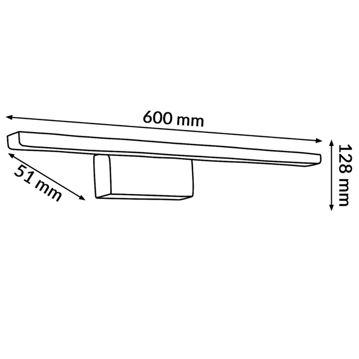 aplica LED pentru oglindă 12W IP44

