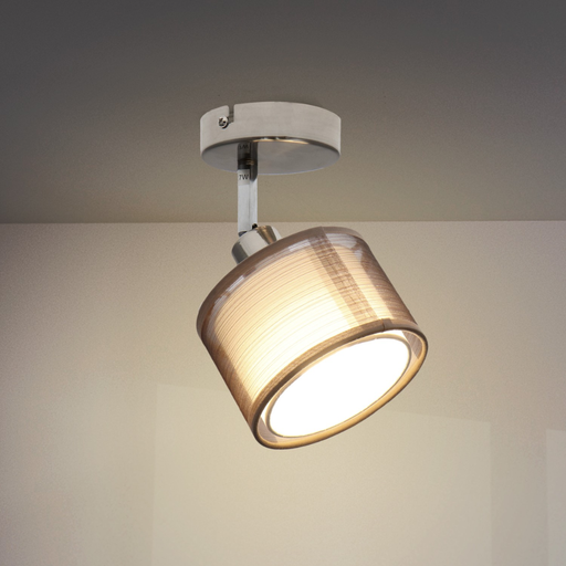 Aplica tavan E14 crom cu abajur decorativ