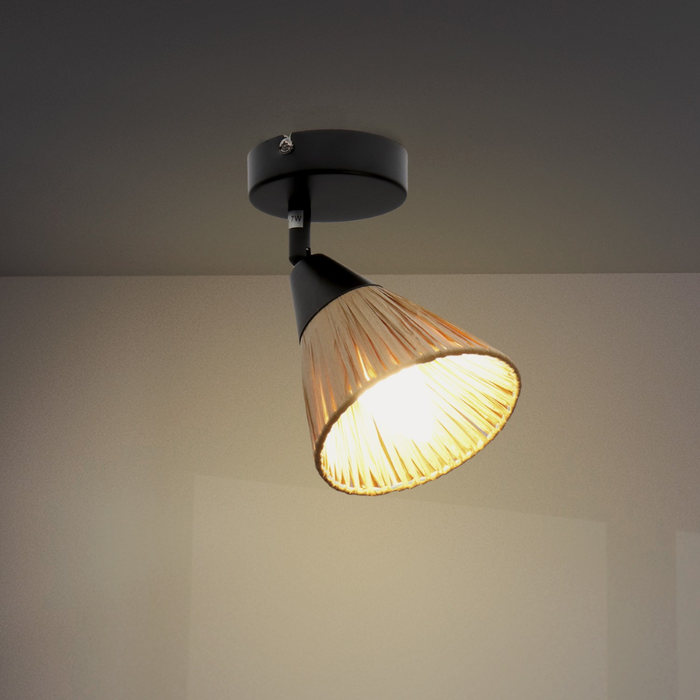 Aplica tavan vintage cu abajur texturat