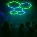 LED hexagon modular RGB pentru spații creative și tehnice
