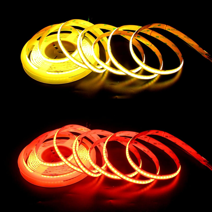 bandă LED COB RGB CCT suport PCB alb