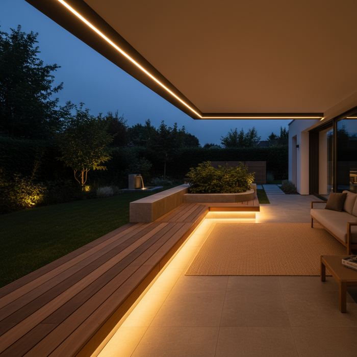 banda led cob 220v iluminat exterior terasa