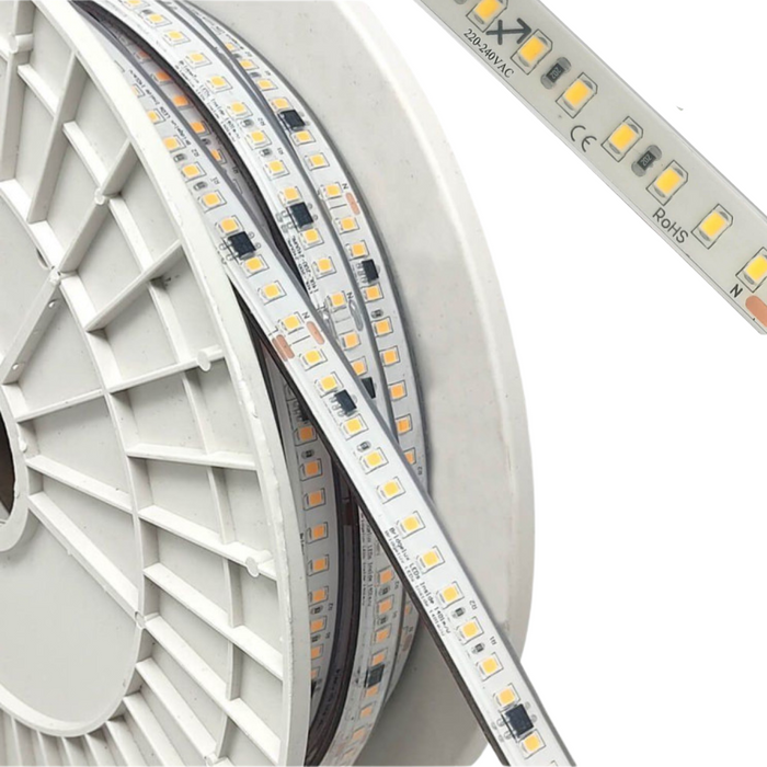 rola banda led 220V, SMD 2835 14w, taiere a fiecare 10cm, banda rezistenta la apa, ledia.ro