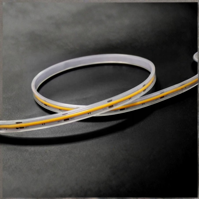 Bandă LED COB 230V alb neutru montată în scafă