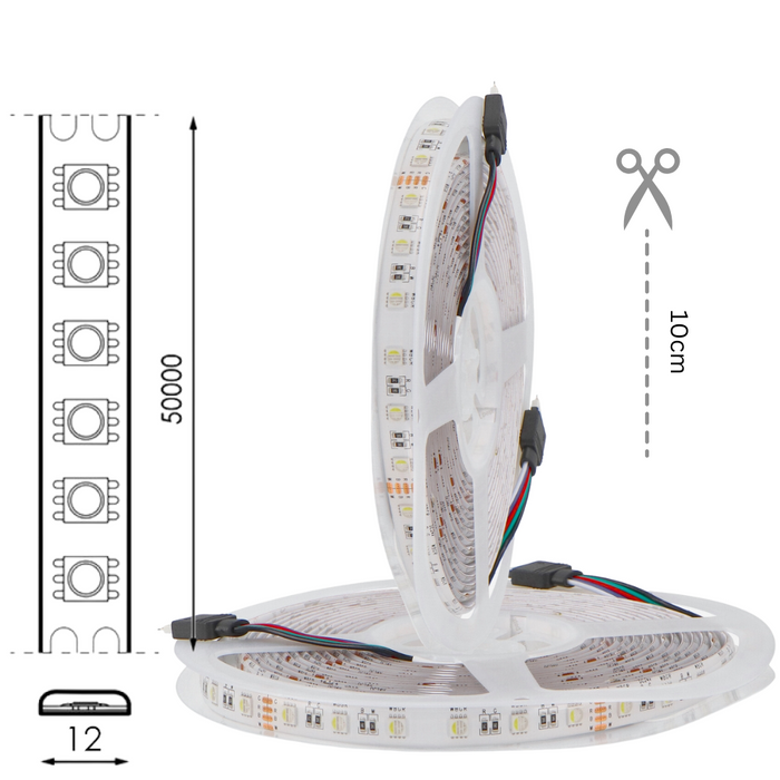 banda led 24v, banda cu leduri 24v, banda led 5m, benzi led 24V, banda led dedeman, banda led SMD5050, banda led exterior, banda LED RGBW, ledia.ro