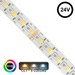 Bandă LED 24V RGB+CCT 20 W/m montată în profil de aluminiu
