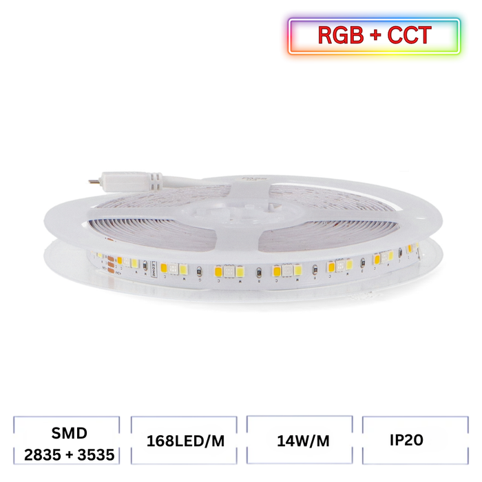 banda led 24v RGB+CCT, banda cu leduri 24v, banda led 5m, benzi led 24V, banda led dedeman, banda led interior, ledia.ro
