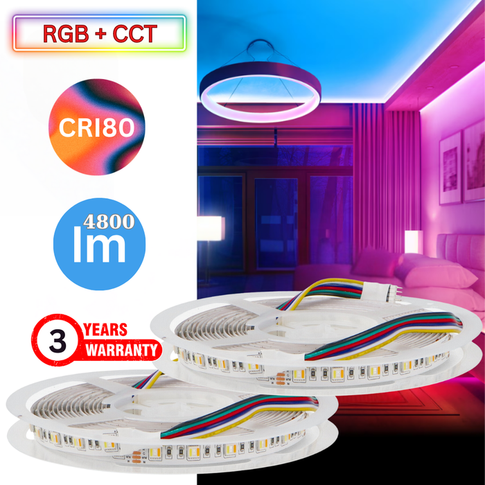 banda led 24v RGB+CCT, banda cu leduri 24v, banda led 5m, benzi led 24V, banda led dedeman, banda led SMD5050, banda led interior, ledia.ro