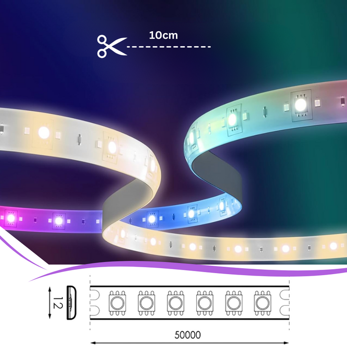 banda led 24v RGB+CCT, banda cu leduri 24v, banda led 5m, benzi led 24V, banda led dedeman, banda led SMD5050, banda led interior, ledia.ro