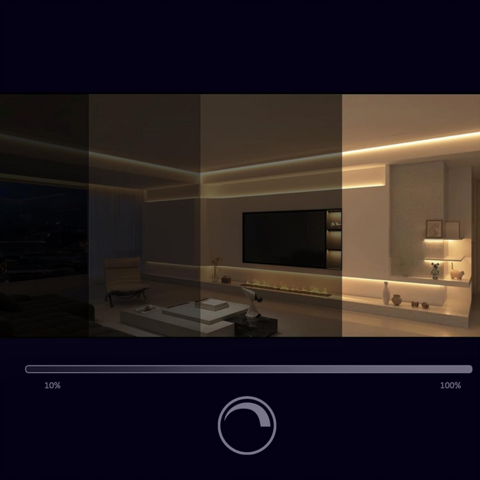 bandă LED 50m RGB Neon COB cu densitate mare de LED-uri, dimabila 10-100