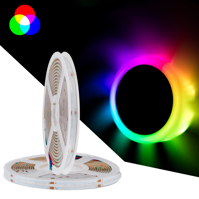 banda led cob, banda cob rgb, banda led cob ip65, banda cob rgb exterior, banda led cob interior, benzi cob rgb, banda cob 24v rgb, ledia.ro