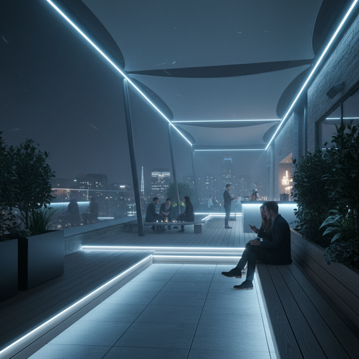 Bandă LED COB cu 260 LED/m lumină rece