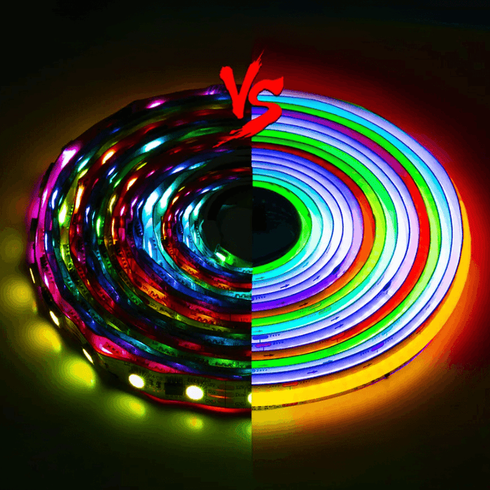 Bandă LED RGB COB 24V, control pe segmente, IP20