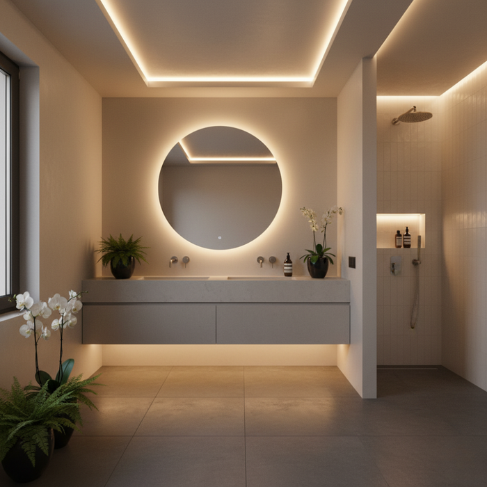 LED strip COB 528led/m 24V IP65, bandă LED protejată pentru baie