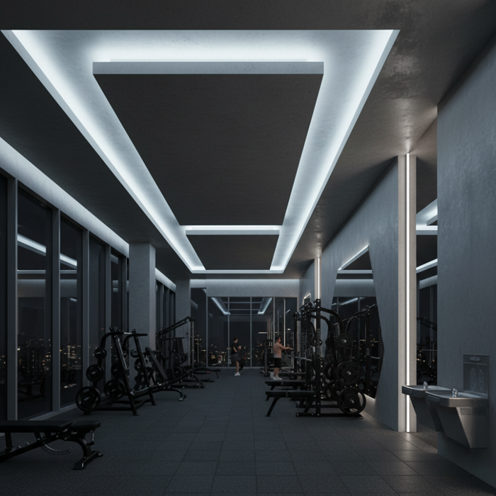 bandă LED alb rece 6000K CRI90
iluminat LED profesional interior 24V