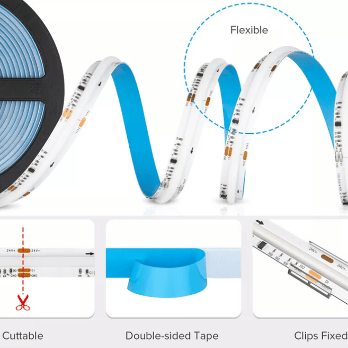 Bandă LED digitală 24V pentru efecte dinamice de culoare