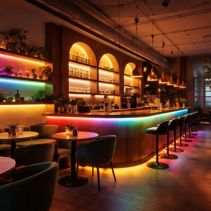 bandă LED COB RGB pentru tavane și nișe
