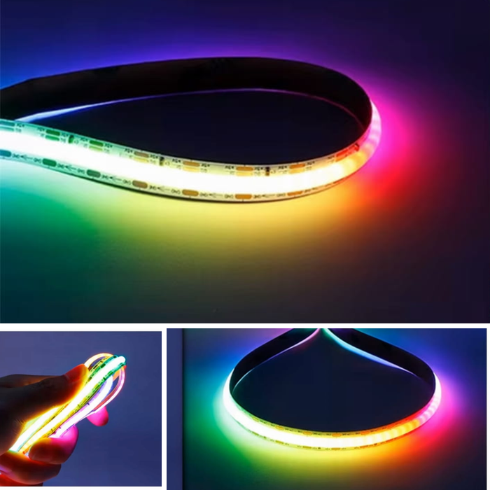 Bandă LED COB RGB+W 5m cu efecte luminoase dinamice