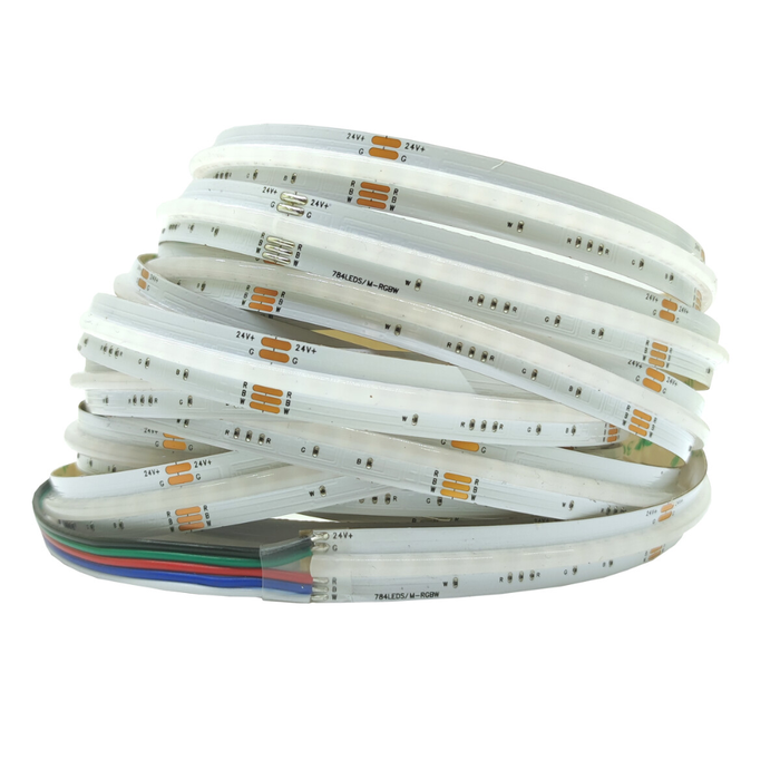 bandă LED COB RGBW suport PCB alb IP20