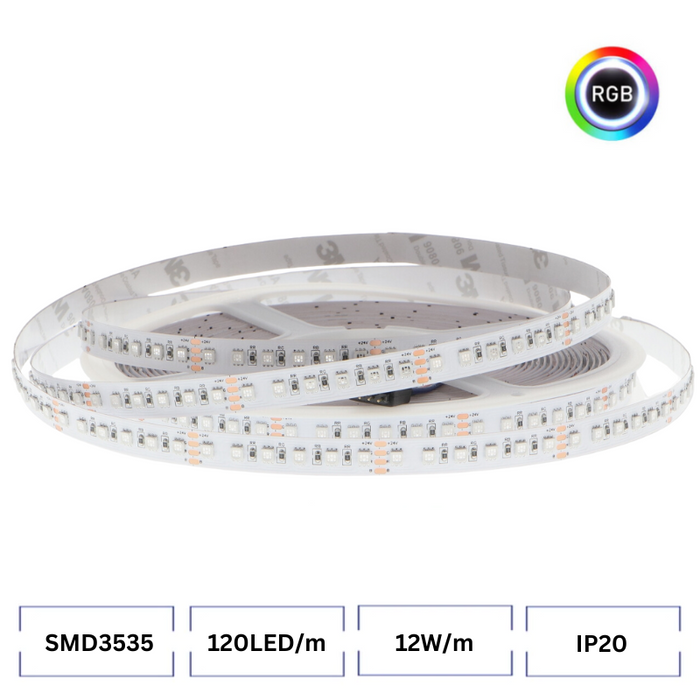 banda led rgb, banda 24v multicolora, banda cu led rgb, 120LED, banda LED 10 metri, banda cu leduri RGB, 10 metri banda RGB, banda LED RGB interior, ledia.ro