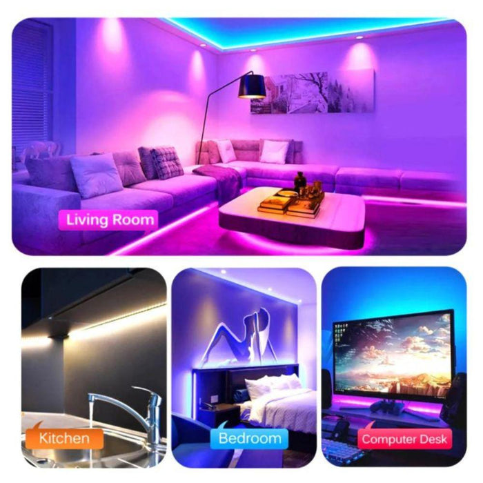 Banda LED RGB, banda led interior, banda led multicolora, banda led 12v rgb, banda rgb smd5050, banda rgb 120 led/m, ledia.ro