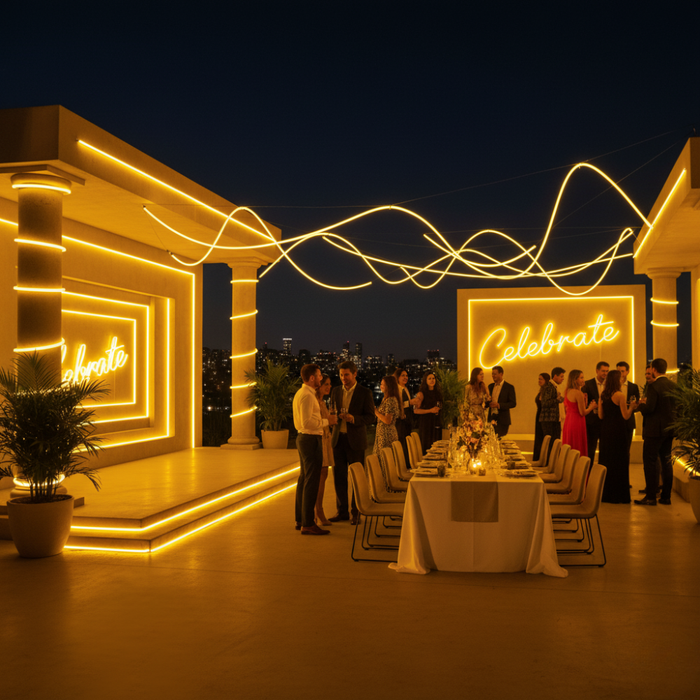 Furtun LED Neon Galben 8x16mm 230V IP65