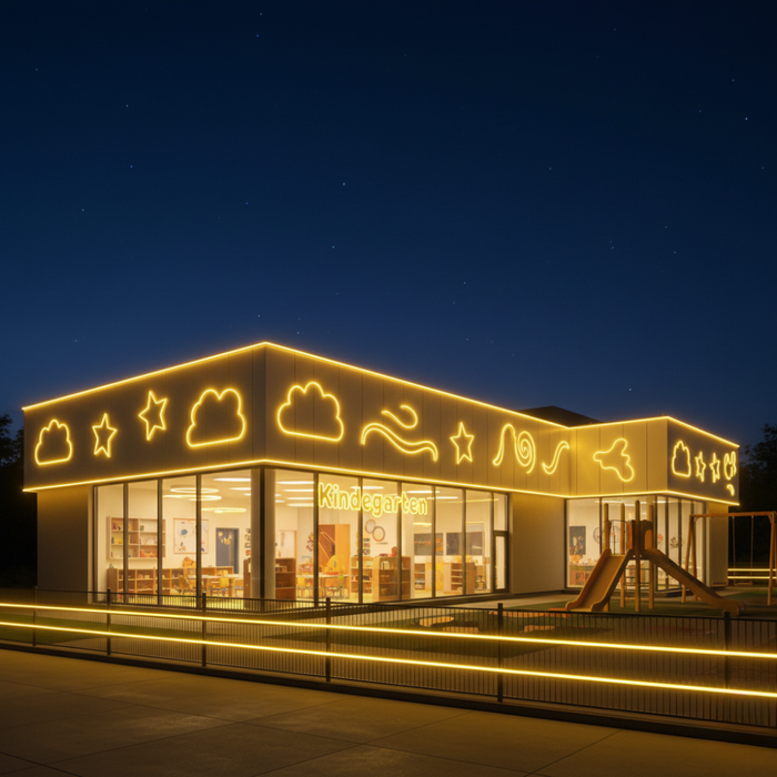 Neon FLEX Galben 230V pentru fațade comerciale