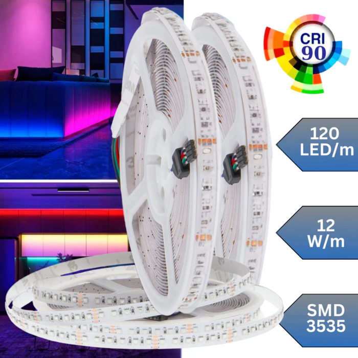 Bandă LED RGB 20m cu control prin aplicația Tuya Smart
