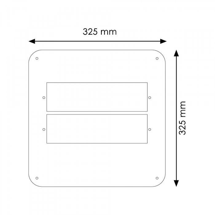 Adaptor metalic alb 325×325 mm pentru felinar
