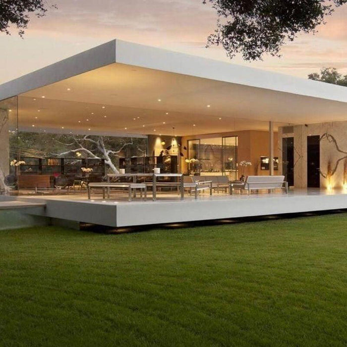 Spot LED GU10 10W 6000k instalat în plafon, lumină rece pentru terasa, ledia.ro