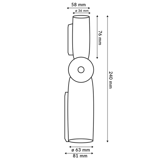 Suport reglabil 180° pentru corpuri iluminat exterior
