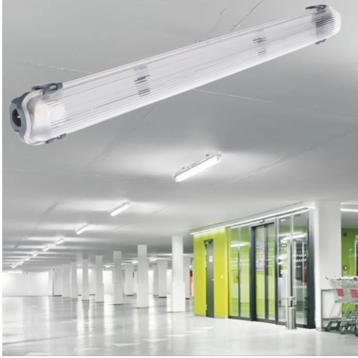 Carcasă etanșă IP65 pentru  tub LED Lage 1200 mm vedere frontală ledia.ro
