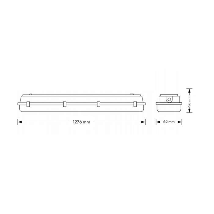 Carcasă rezistentă la apă și praf pentru tuburi LED de 1200 mm ledia.ro
