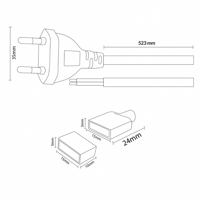 Conector rapid alimentare bandă LED Bergamo 230V
