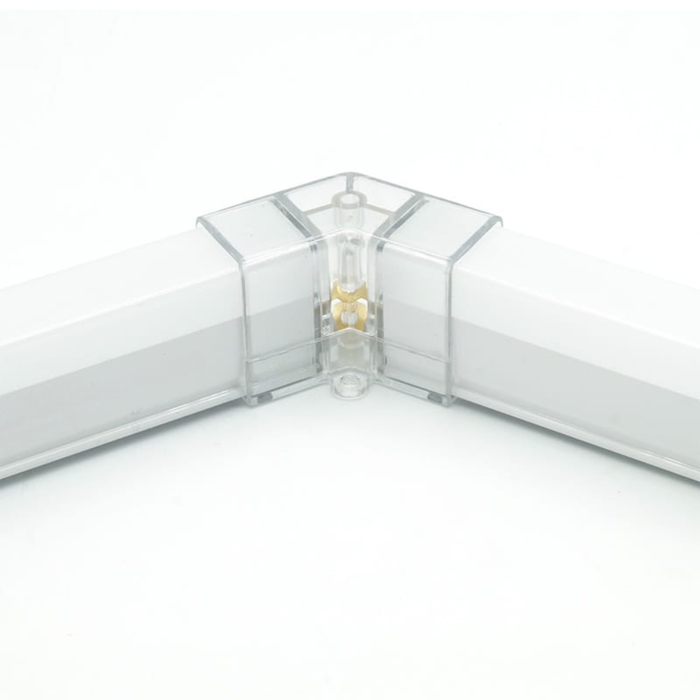 accesoriu iluminat LED hexagonal tip L montare prin presar
