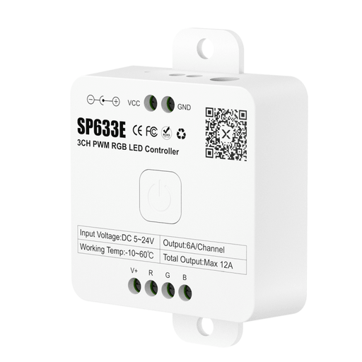 Controler banda LED RGB SP633E 12A 5-24V - ledia.ro