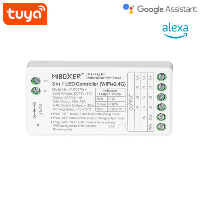 Controler MiBoxer FUT037W+ pentru bandă LED 20m
