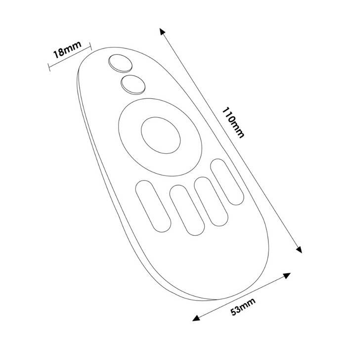 Telecomandă RF LED 4 zone – compatibilă cu benzi monocolor și CCT
