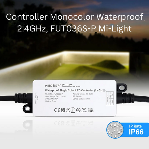 controler led, controler miboxer, controler milight, controler mono, controler banda led mono, controler waterproof, controler IP66, controler FUT036S-ledia.ro